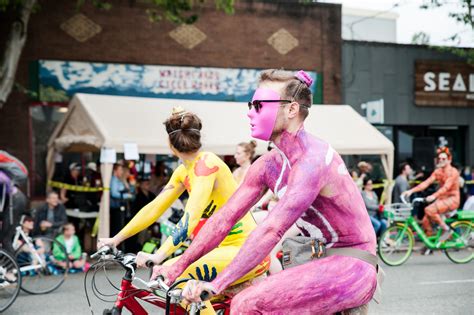 fremont naked parade|Seattle's naked bike parade turns 33 .